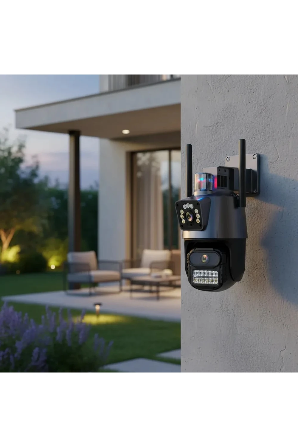 Cámara De Seguridad Ip Wifi Doble Lente Con Alarma Exterior Cámara De Seguridad Ip Wifi Doble Lente Con Alarma Exterior