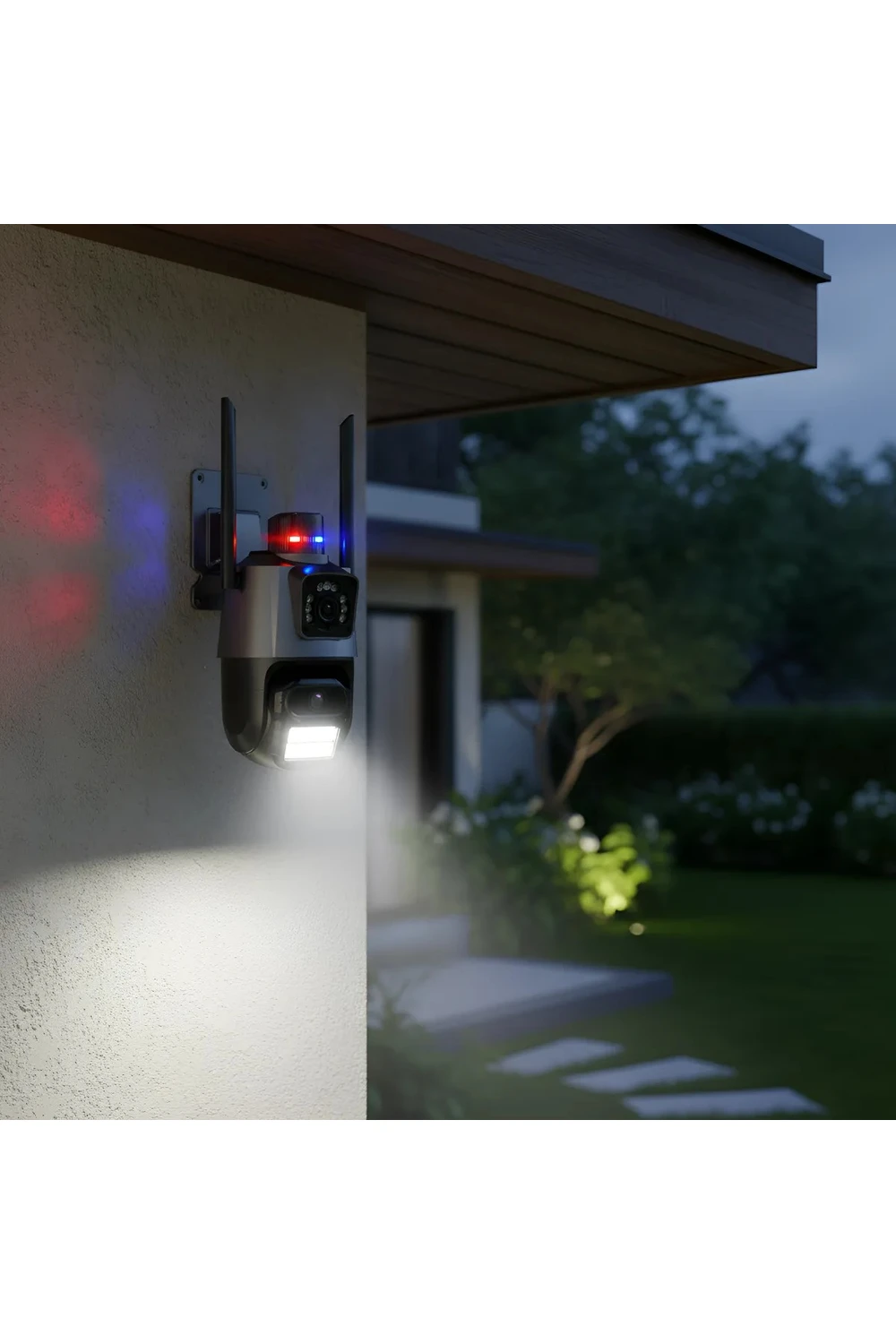 Cámara De Seguridad Ip Wifi Doble Lente Con Alarma Exterior Cámara De Seguridad Ip Wifi Doble Lente Con Alarma Exterior