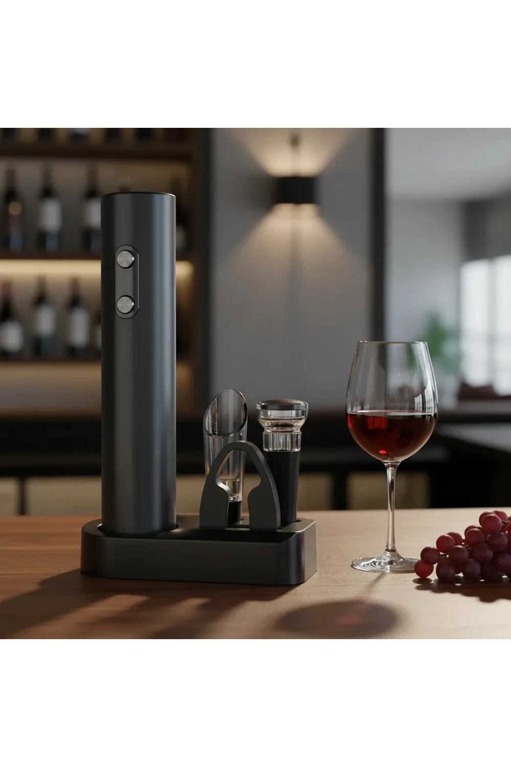 Destapador De Vino Sacacorchos Eléctrico Portátil Kit 5 Piezas En Caja Destapador De Vino Sacacorchos Eléctrico Portátil Kit 5 Piezas En Caja