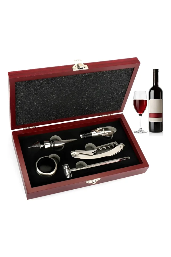 Set 5 Piezas Sacacorchos Destapador Vino Termómetro Accerios Set 5 Piezas Sacacorchos Destapador Vino Termómetro Accerios