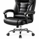 Silla De Oficina Ejecutiva Escritorio Ruedas Eco Cuero 360° NEGRA