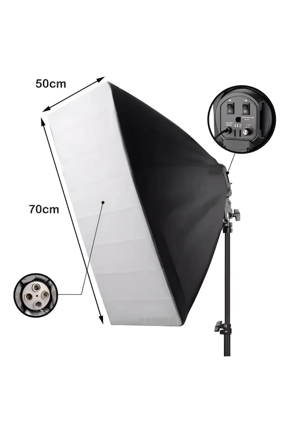 Softbox 50x70 Luz Lampara Difusora Para Fotografía Y Video Softbox 50x70 Luz Lampara Difusora Para Fotografía Y Video