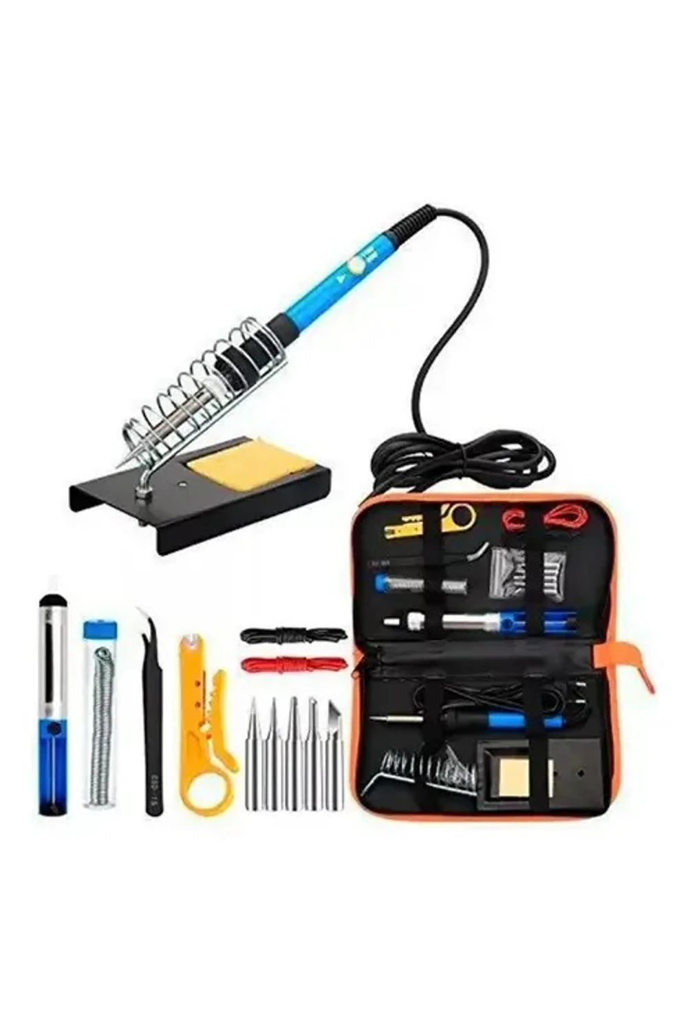 Kit Soldador De Estaño 60w Temperatura Ajustable Con Estuche Kit Soldador De Estaño 60w Temperatura Ajustable Con Estuche