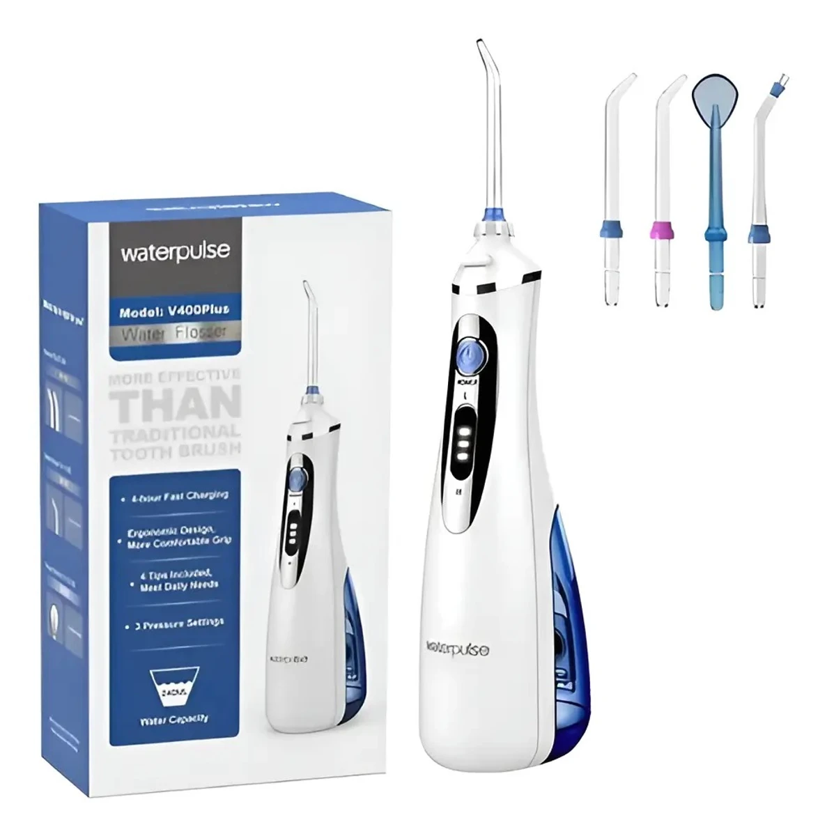 Irrigador Bucal Potente Waterplus V400 Plus 240ml Dientes 
