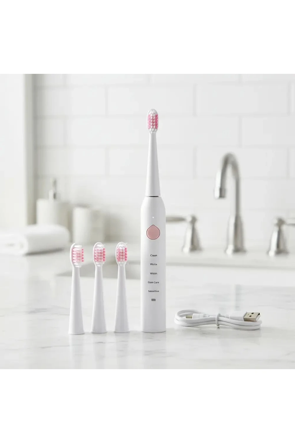 Cepillo Dientes Batería Recargable Dental 4 Puntas Portátil Cepillo Dientes Batería Recargable Dental 4 Puntas Portátil