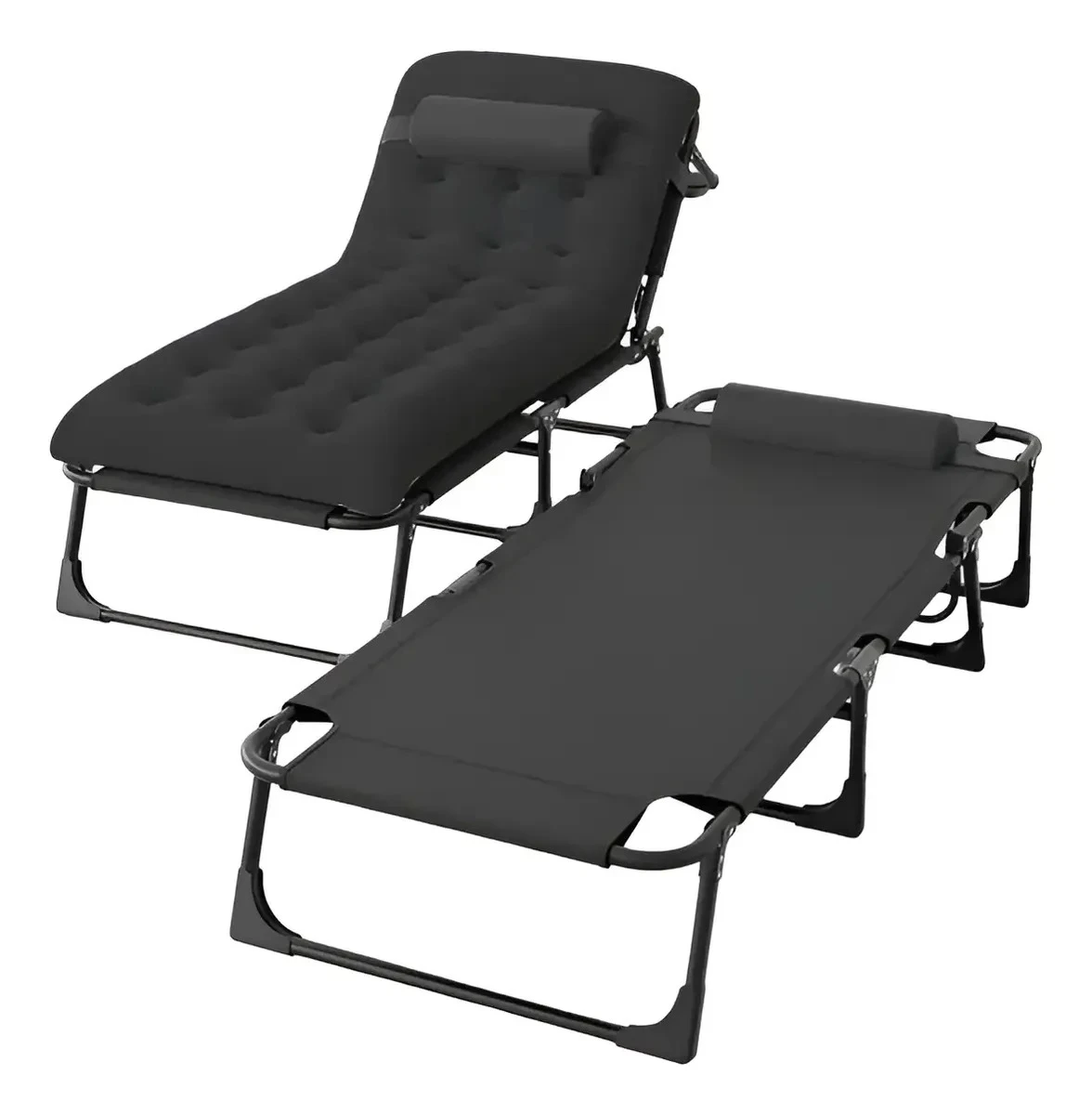 Catre Cama Plegable Con Colchón Y Almohada Reforzado Camping 