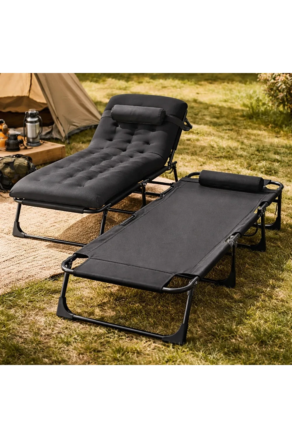 Catre Cama Plegable Con Colchón Y Almohada Reforzado Camping Catre Cama Plegable Con Colchón Y Almohada Reforzado Camping