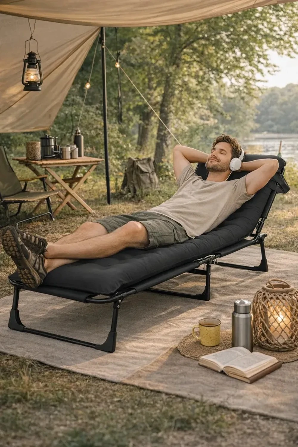Catre Cama Plegable Con Colchón Y Almohada Reforzado Camping Catre Cama Plegable Con Colchón Y Almohada Reforzado Camping