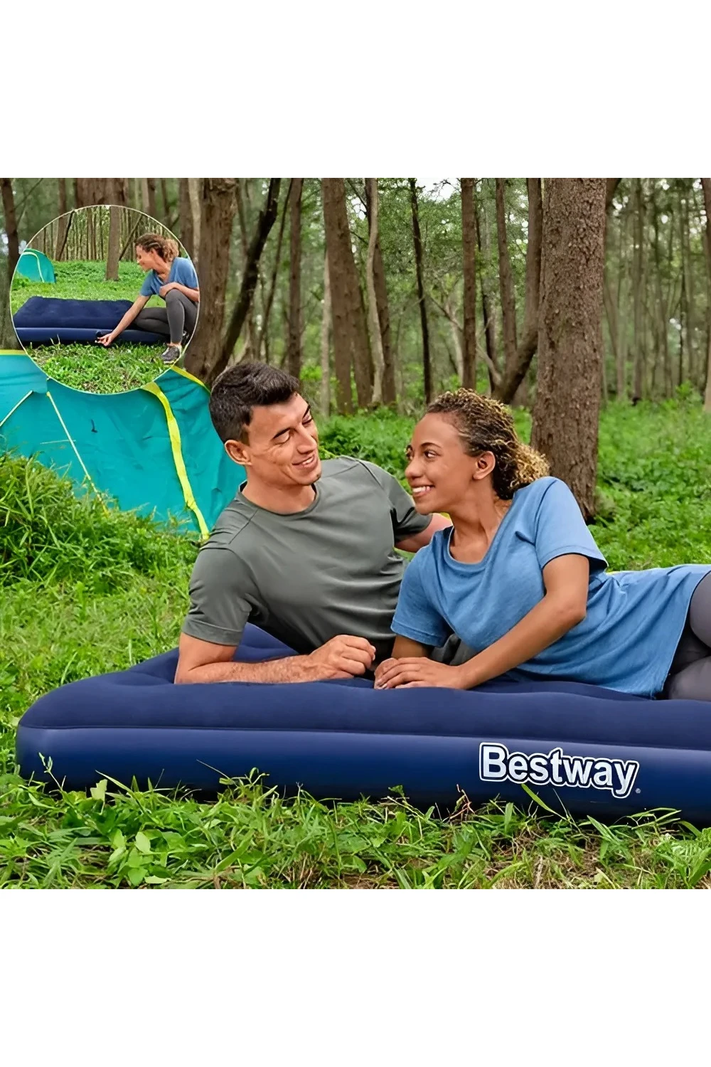 Colchón Inflable Bestway 2 Plazas Portátil Para Camping Colchón Inflable Bestway 2 Plazas Portátil Para Camping