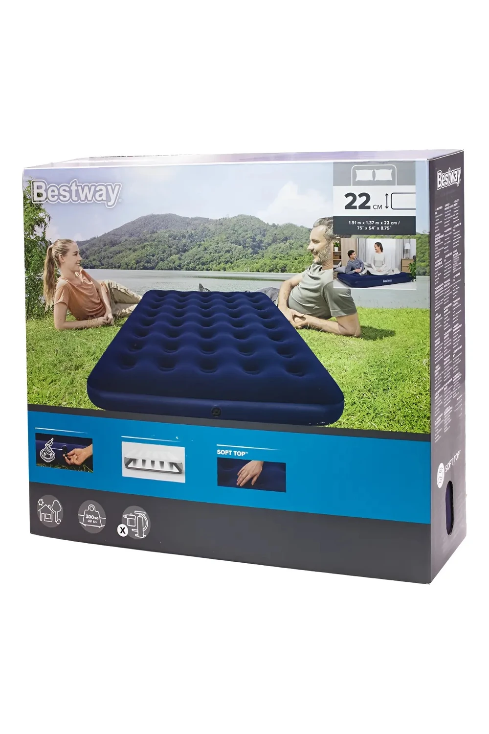 Colchón Inflable Bestway 2 Plazas Portátil Para Camping Colchón Inflable Bestway 2 Plazas Portátil Para Camping