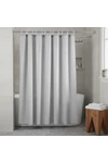 Cortina De Baño Tela Antihongos 180x180cm 12 Ganchos Impermeable Gris