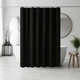 Cortina De Baño Tela Antihongos 180x180cm 12 Ganchos Impermeable Negra