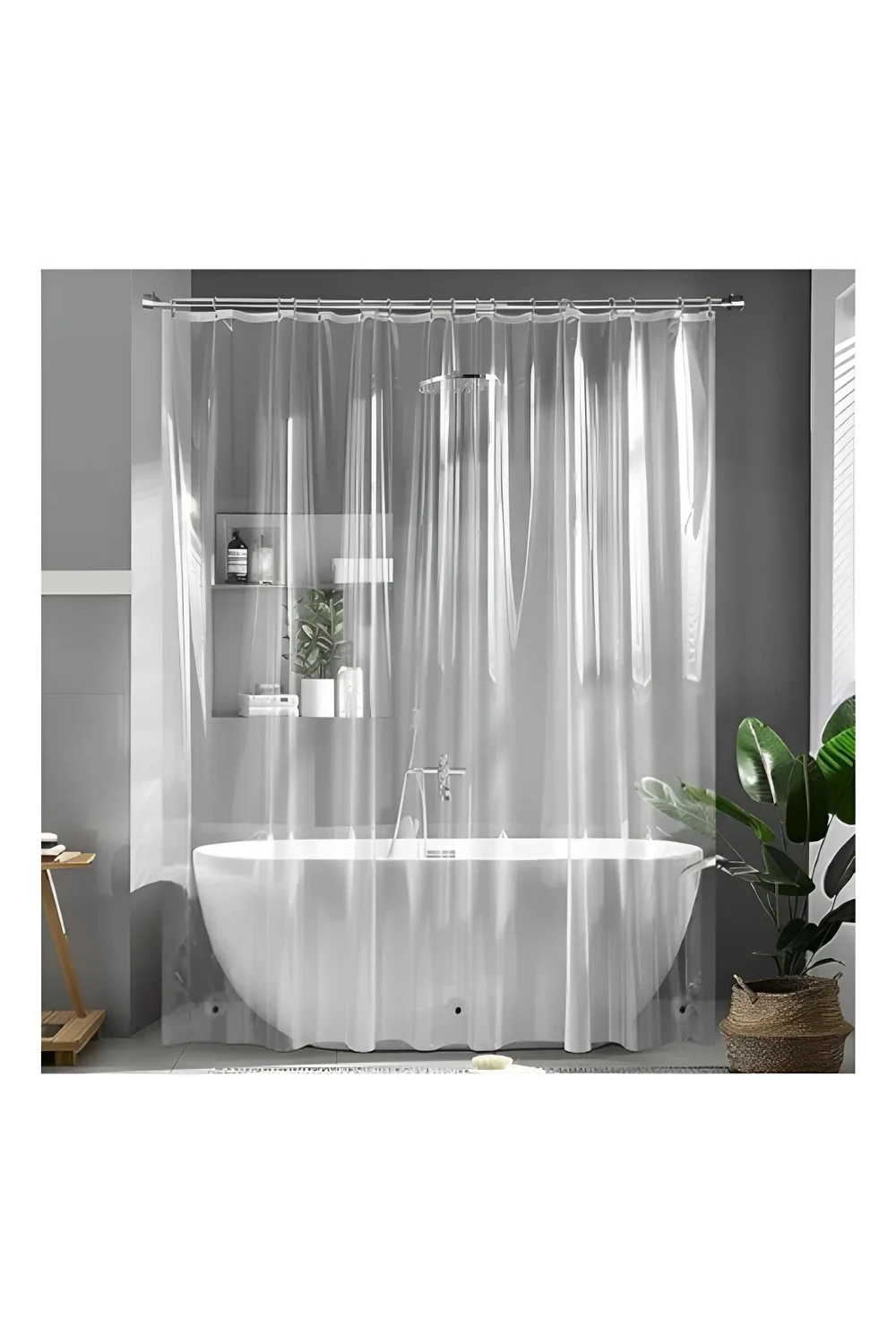 Cortina Ducha Jacuzzi Transparente 180x180 Impermeable Baño Cortina Ducha Jacuzzi Transparente 180x180 Impermeable Baño