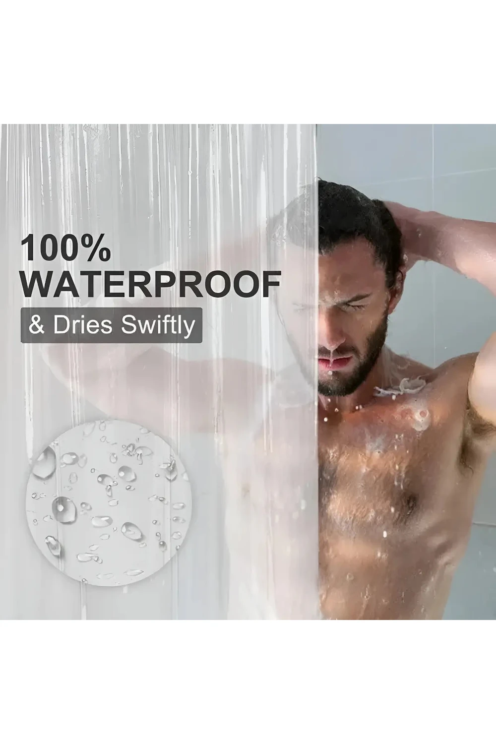 Cortina Ducha Jacuzzi Transparente 180x180 Impermeable Baño Cortina Ducha Jacuzzi Transparente 180x180 Impermeable Baño