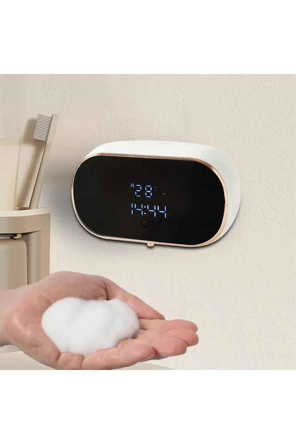 Dispensador Automático De Jabón Genérica 350ml De Pared Blanco