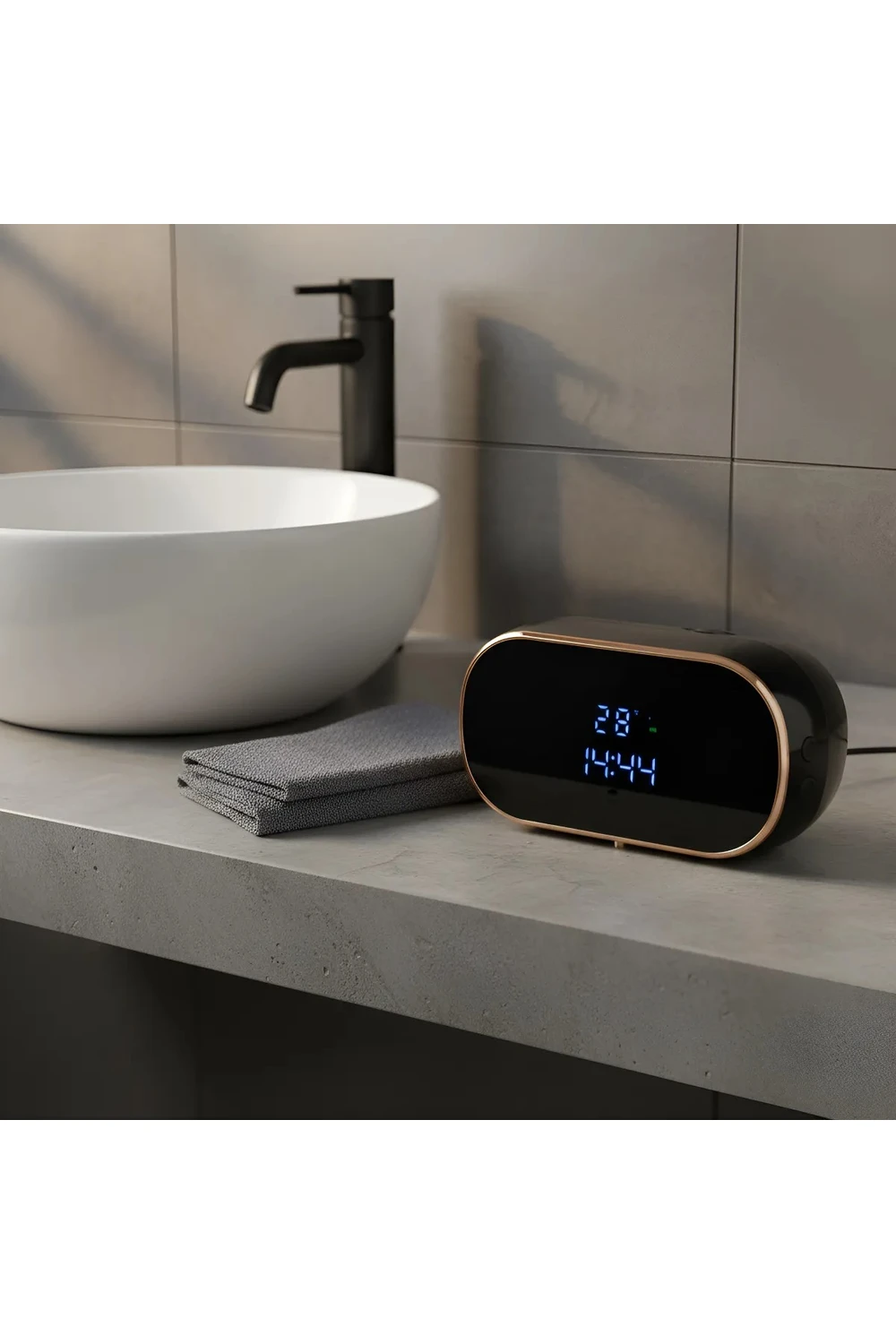 Dispensador Automático De Jabón Genérica 350ml De Pared Negro
