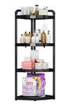Estante Organizador Esquinero Baño 4 Niveles Modular Negro Estante Organizador Esquinero Baño 4 Niveles Modular Negro