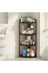 Estante Organizador Esquinero Baño 4 Niveles Modular Negro Estante Organizador Esquinero Baño 4 Niveles Modular Negro