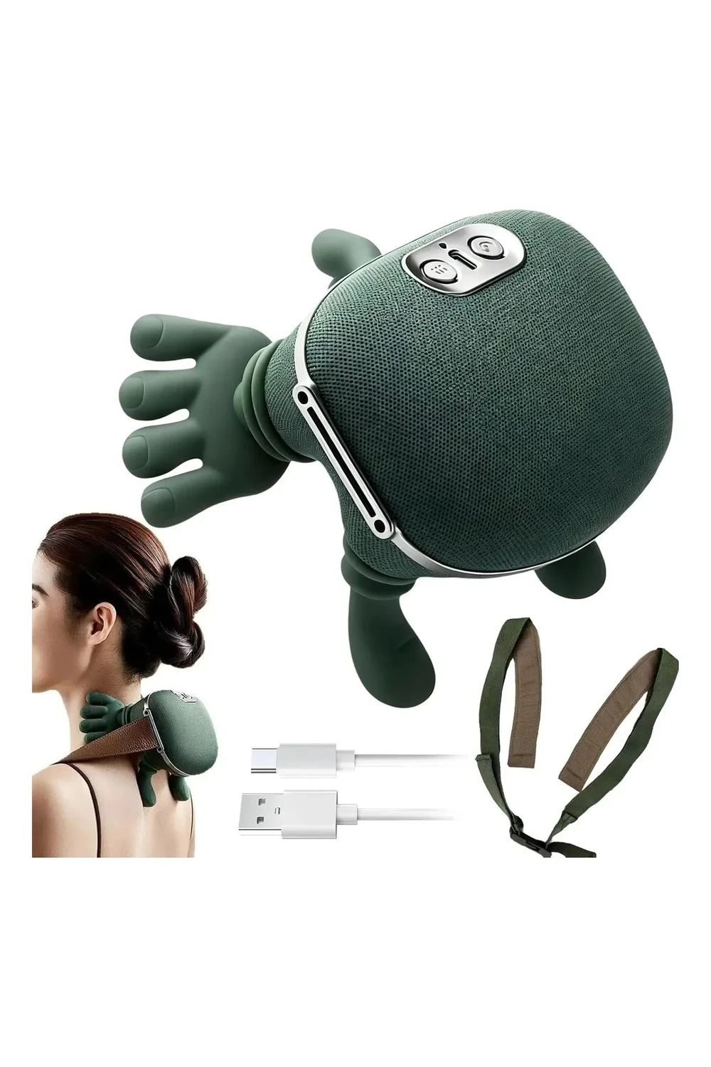 Masajeador Cervical Recargable Para Alivio Muscular Hombro Masajeador Cervical Recargable Para Alivio Muscular Hombro