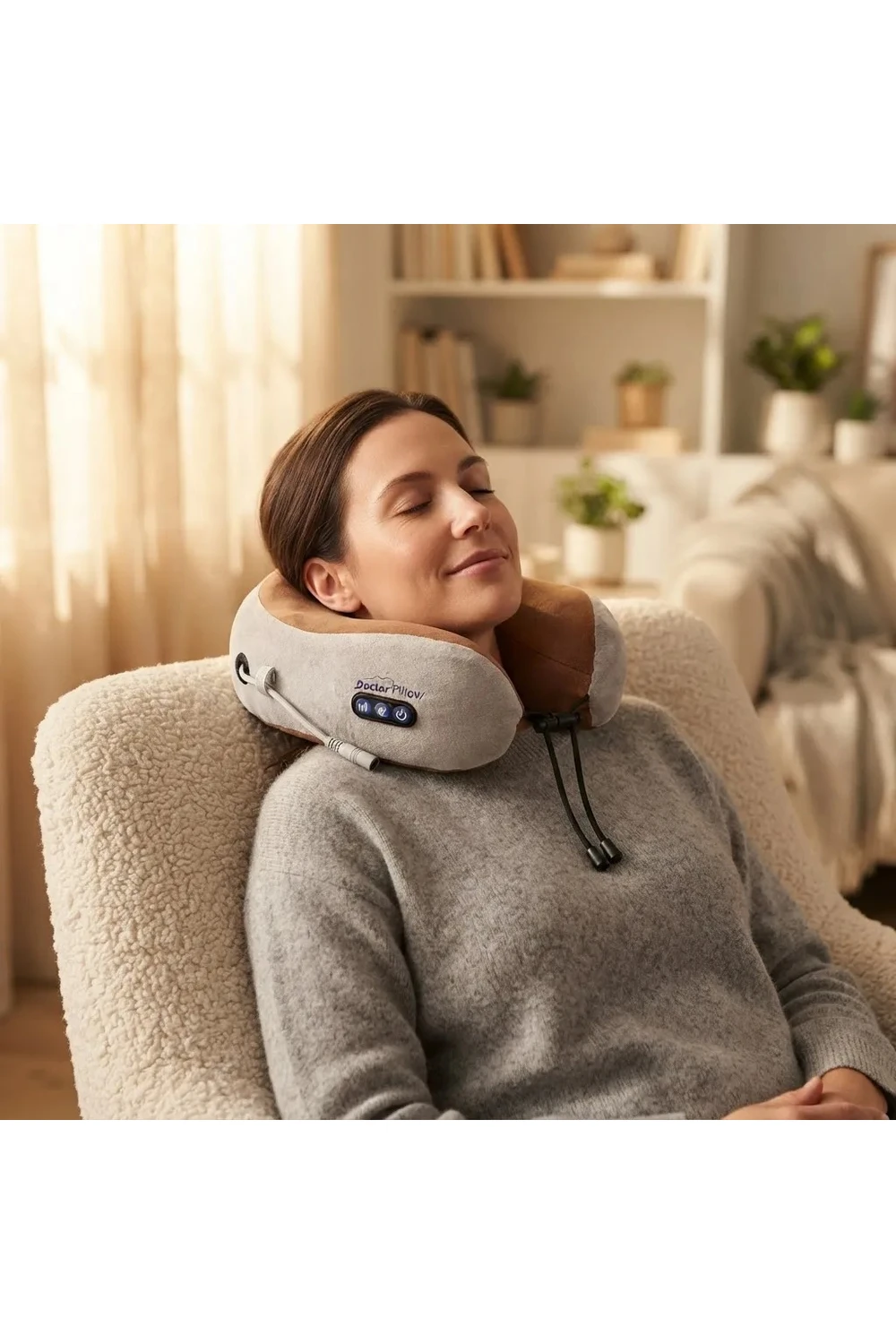 Masajeador Cuello Cervical Eléctrico Recargable Vibra Calor Masajeador Cuello Cervical Eléctrico Recargable Vibra Calor