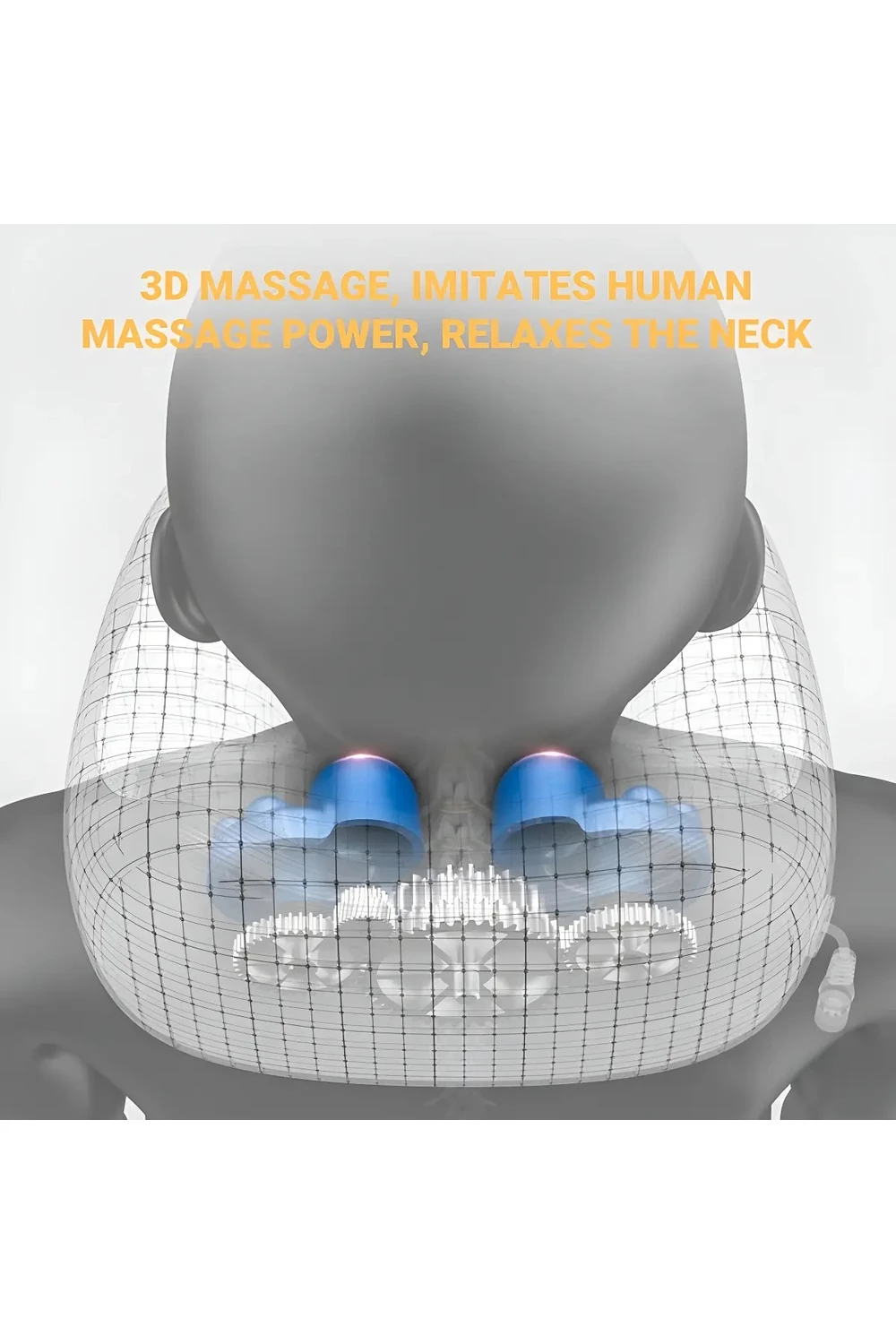 Masajeador Cuello Cervical Eléctrico Recargable Vibra Calor Masajeador Cuello Cervical Eléctrico Recargable Vibra Calor