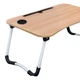 Mesa Plegable Para Notebook Tablet + Porta Vaso Desayunador Marrón Claro