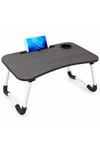 Mesa Plegable Para Notebook Tablet + Porta Vaso Desayunador Negra