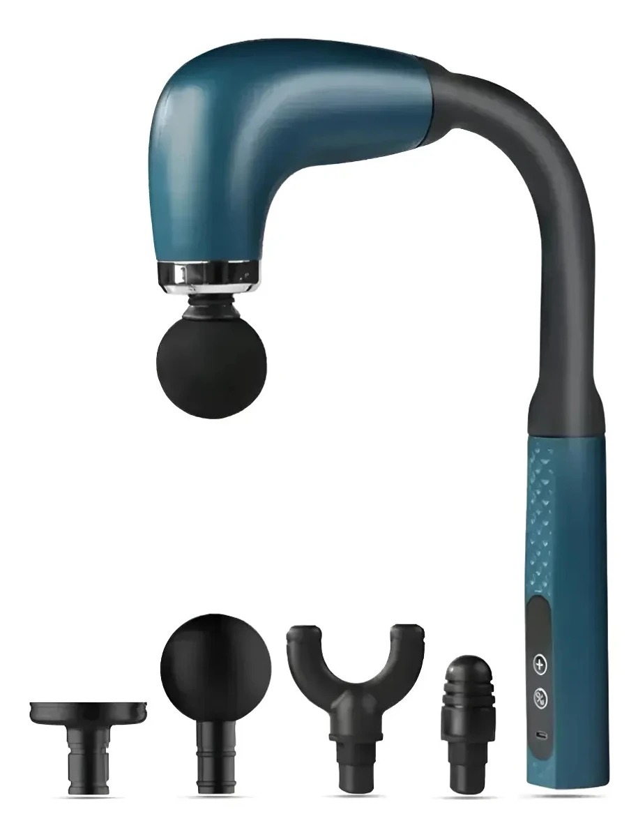 Masajeador Tipo Pistola C/ Brazo Extensor Batería Recargable - Verde Jade 