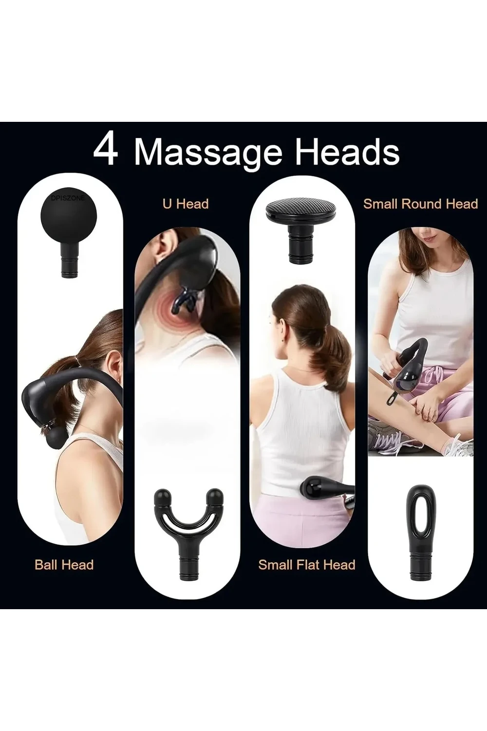 Masajeador Tipo Pistola C/ Brazo Extensor Batería Recargable Verde Jade