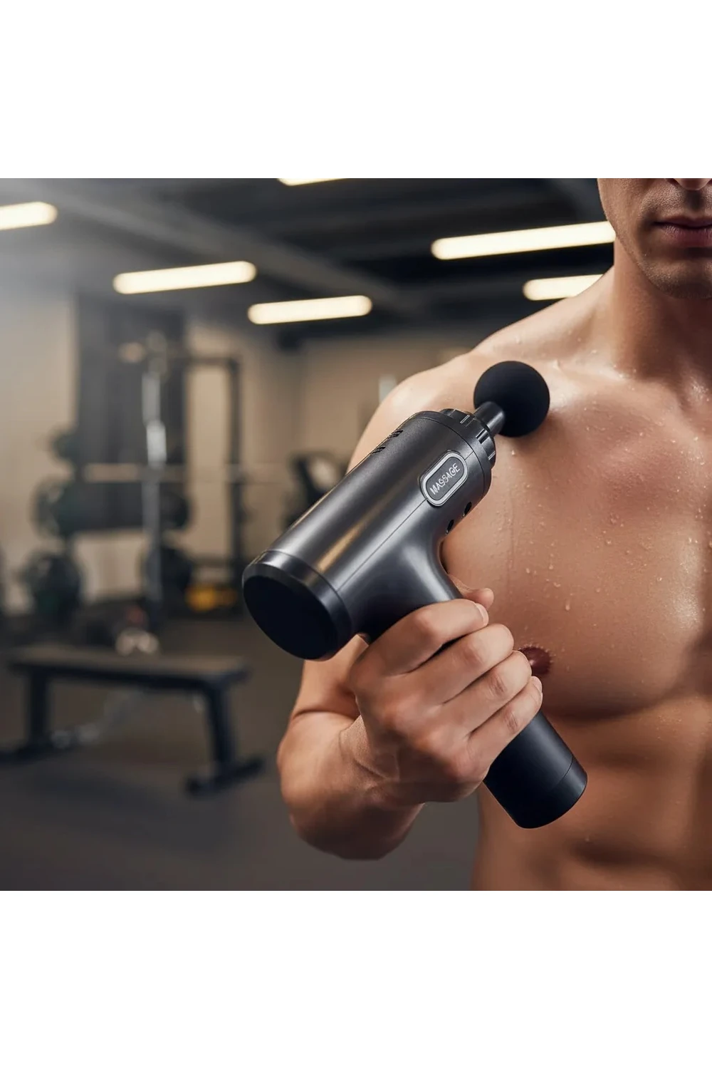 Pistola Masajeadora Potente Portátil Cuello Piernas Musculos Pistola Masajeadora Potente Portátil Cuello Piernas Musculos