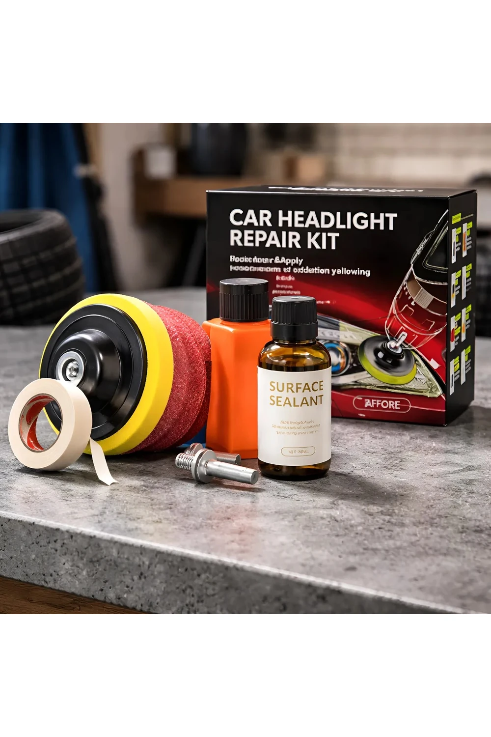 Kit Restaurador Revividor Pulidor De Faros Ópticas De Auto Kit Restaurador Revividor Pulidor De Faros Ópticas De Auto