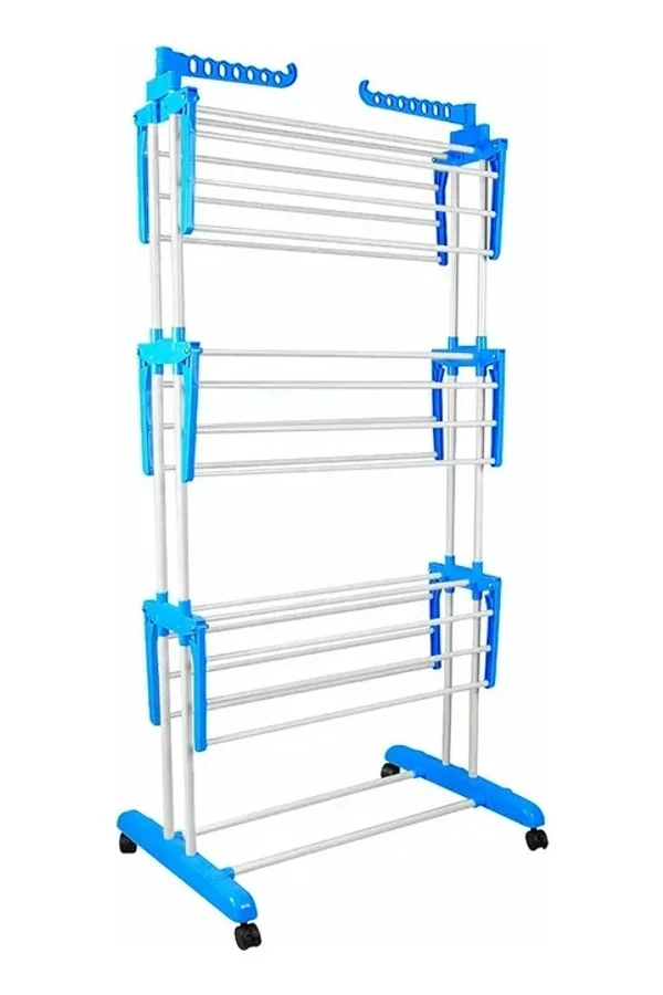 Tendedero Ropa Plegable 3 Niveles + Ruedas +ganchos Perchero Tendedero Ropa Plegable 3 Niveles + Ruedas +ganchos Perchero