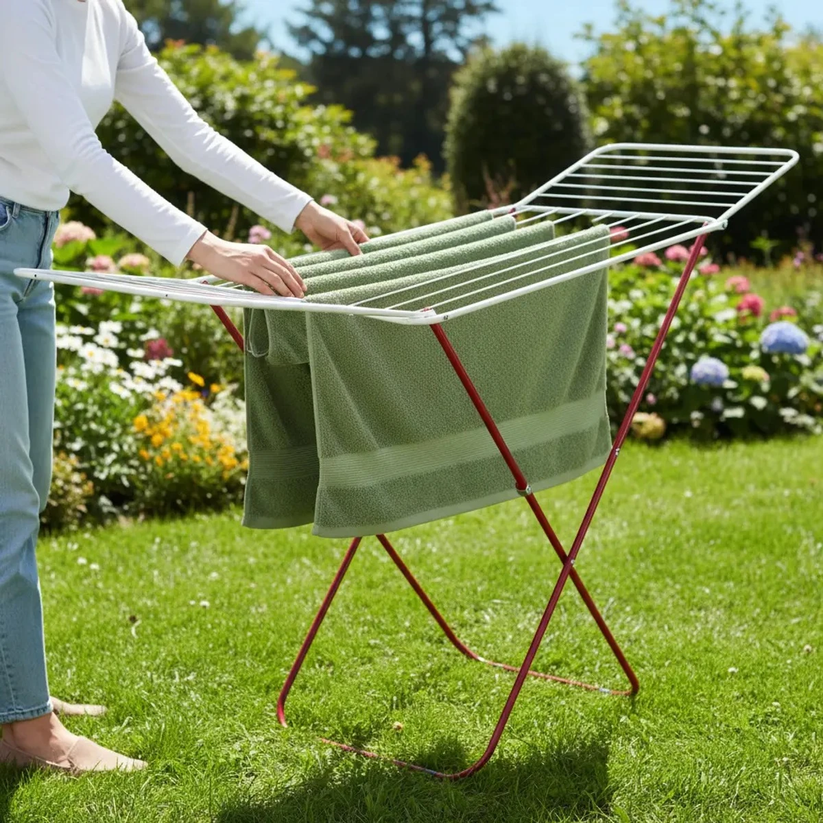 Tendedero Para Ropa De Pie Plegable Tender Acero Inoxidable 