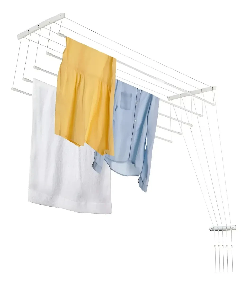 Tendedero Techo Regulable Ropa Plegable Retráctil Reforzado 