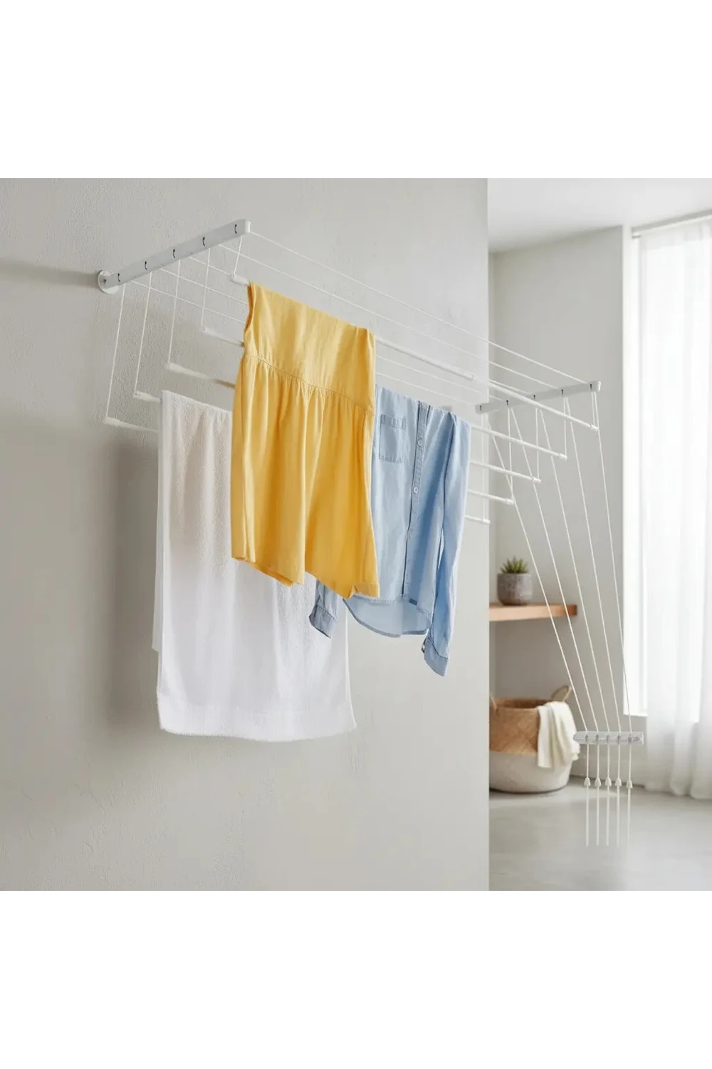 Tendedero Techo Regulable Ropa Plegable Retráctil Reforzado Tendedero Techo Regulable Ropa Plegable Retráctil Reforzado