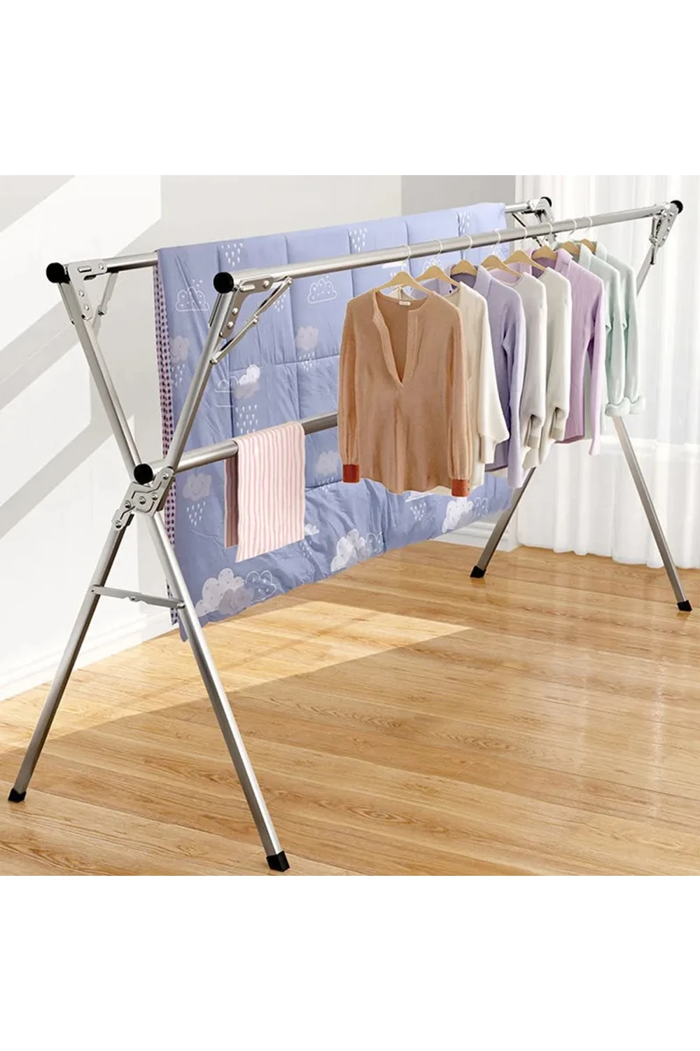 Tender Organizador De Ropa Varillas Telescópicas Retráctiles Tender Organizador De Ropa Varillas Telescópicas Retráctiles
