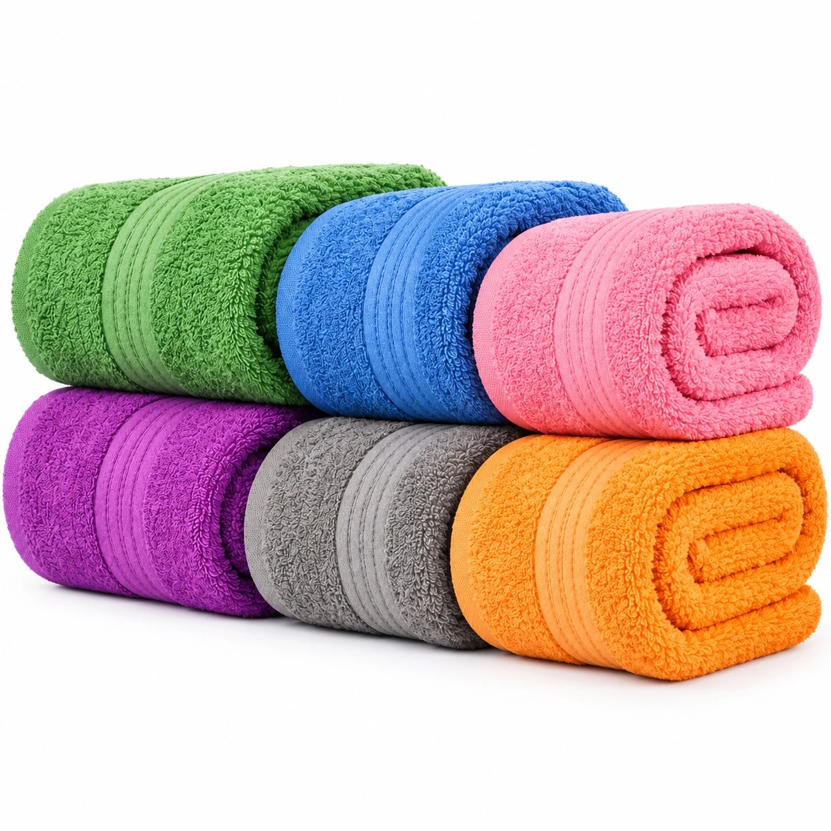 Toallones De Algodón Suave Y Absorbente 70x140 Cm Pack X 6 
