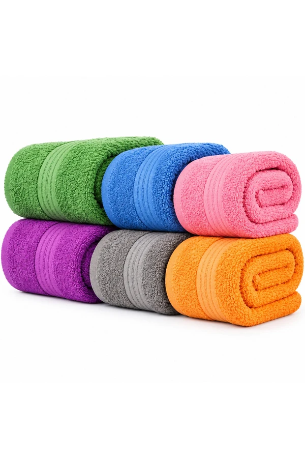 Toallones De Algodón Suave Y Absorbente 70x140 Cm Pack X 6 Toallones De Algodón Suave Y Absorbente 70x140 Cm Pack X 6