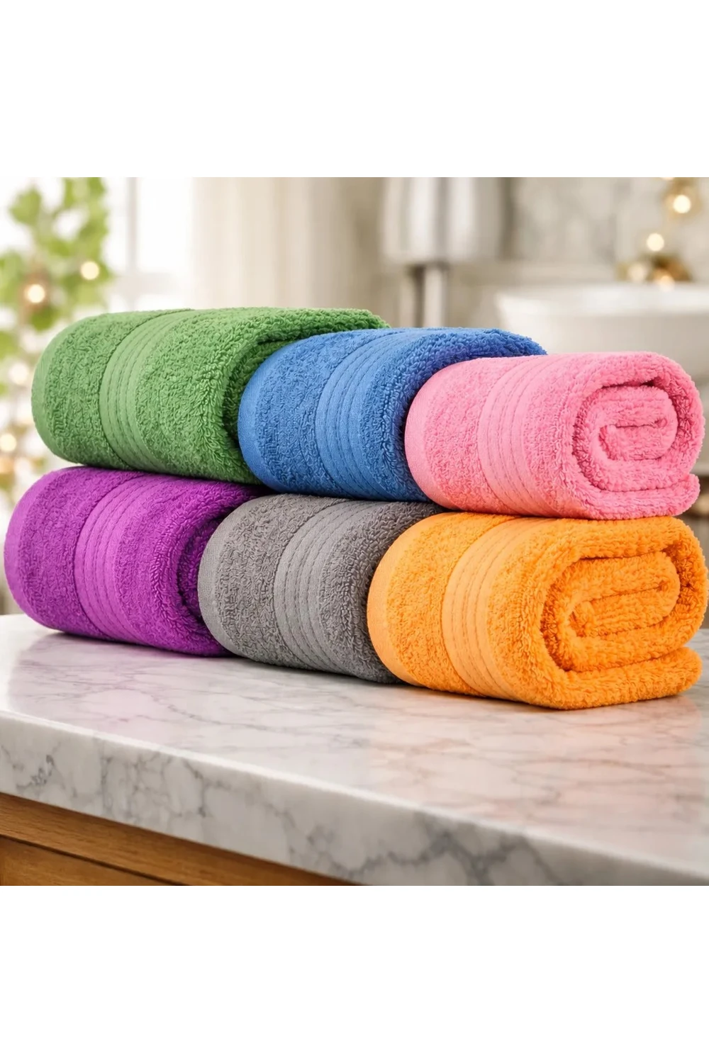 Toallones De Algodón Suave Y Absorbente 70x140 Cm Pack X 6 Toallones De Algodón Suave Y Absorbente 70x140 Cm Pack X 6